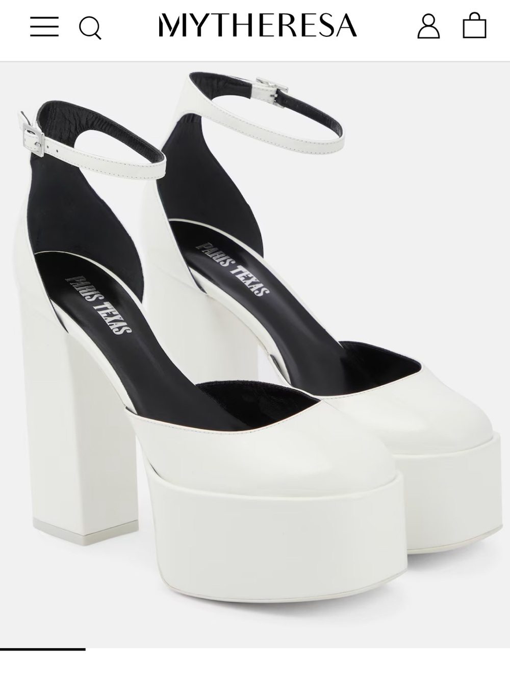 Paris Texas Patent Dalilah White Pumps 39